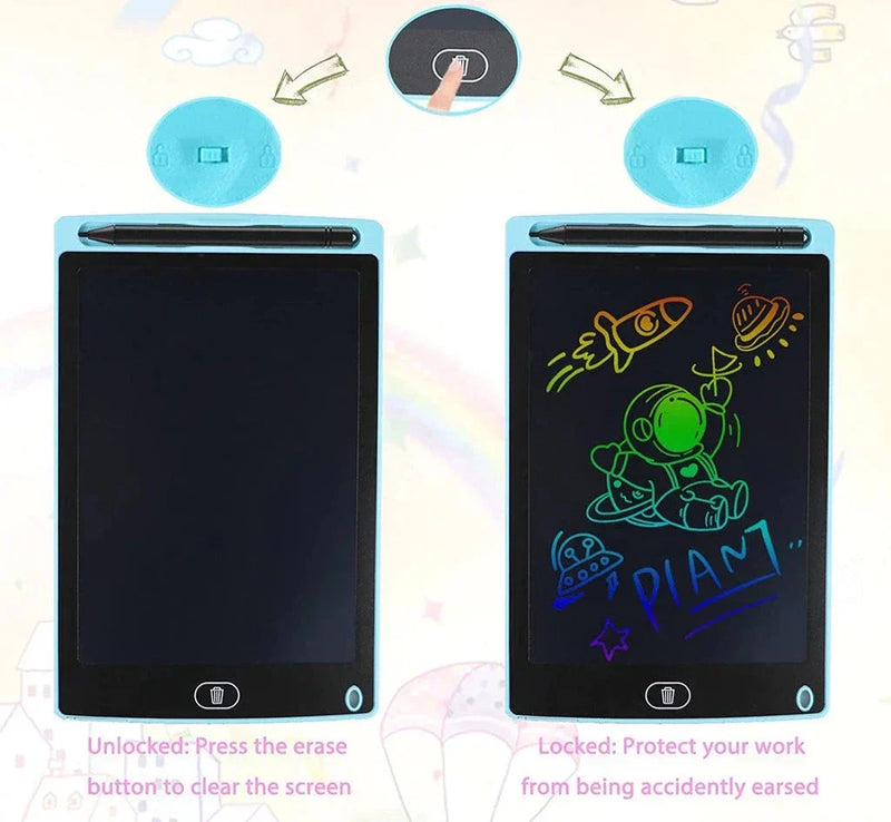 Kit 50 Lousa Mágica Tela Lcd Tablet Infantil De Escrever E Desenhar 8.5 Polegadas