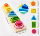 Brinquedos Educativos de Montessori Formas Geométricas De Encaixe Colorido
