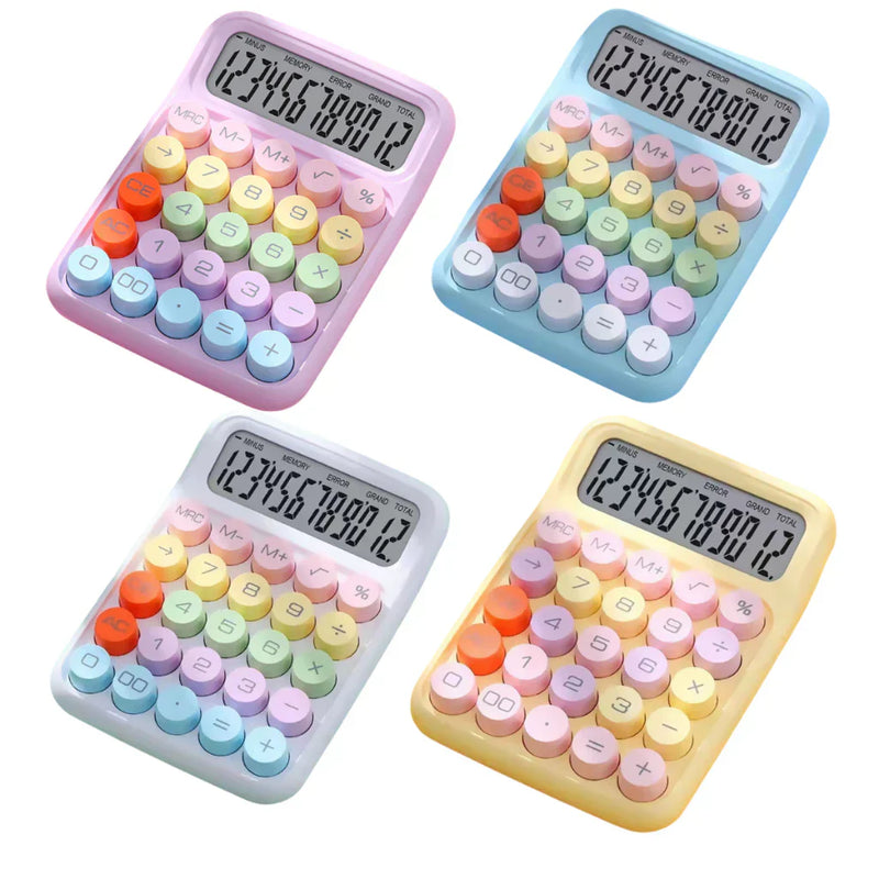 Calculadora Colorida Morandi De 12 Dígitos Mecânico De Ponto Grande infantil Escola Estudante Estudante