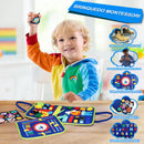 Placa de Montessori Sensorial Educativa Brinquedo Infantil Azul/Rosa