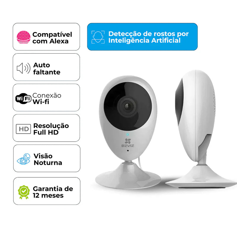 Câmera Segurança Ezviz C2c Visão Noturna Babá Eletrônica Pet