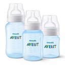 Kit 3 Mamadeiras Azul Clássica Anticólica 125/260/330ml - PHILIPS AVENT